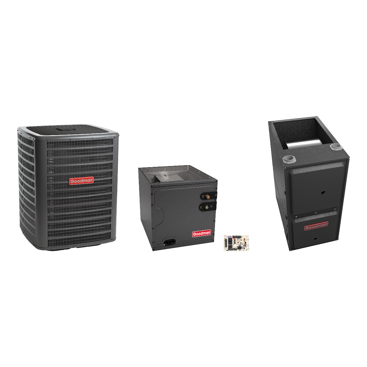 Goodman 2 Ton Heat Pump & Gas Furnace Dual Fuel System with AFE18-60A Kit