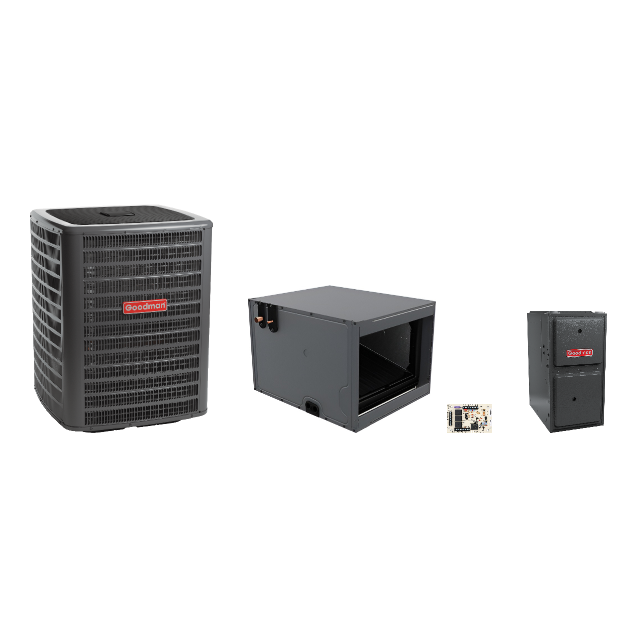 Goodman 2 Ton Heat Pump & Gas Furnace Dual Fuel System with AFE18-60A Kit