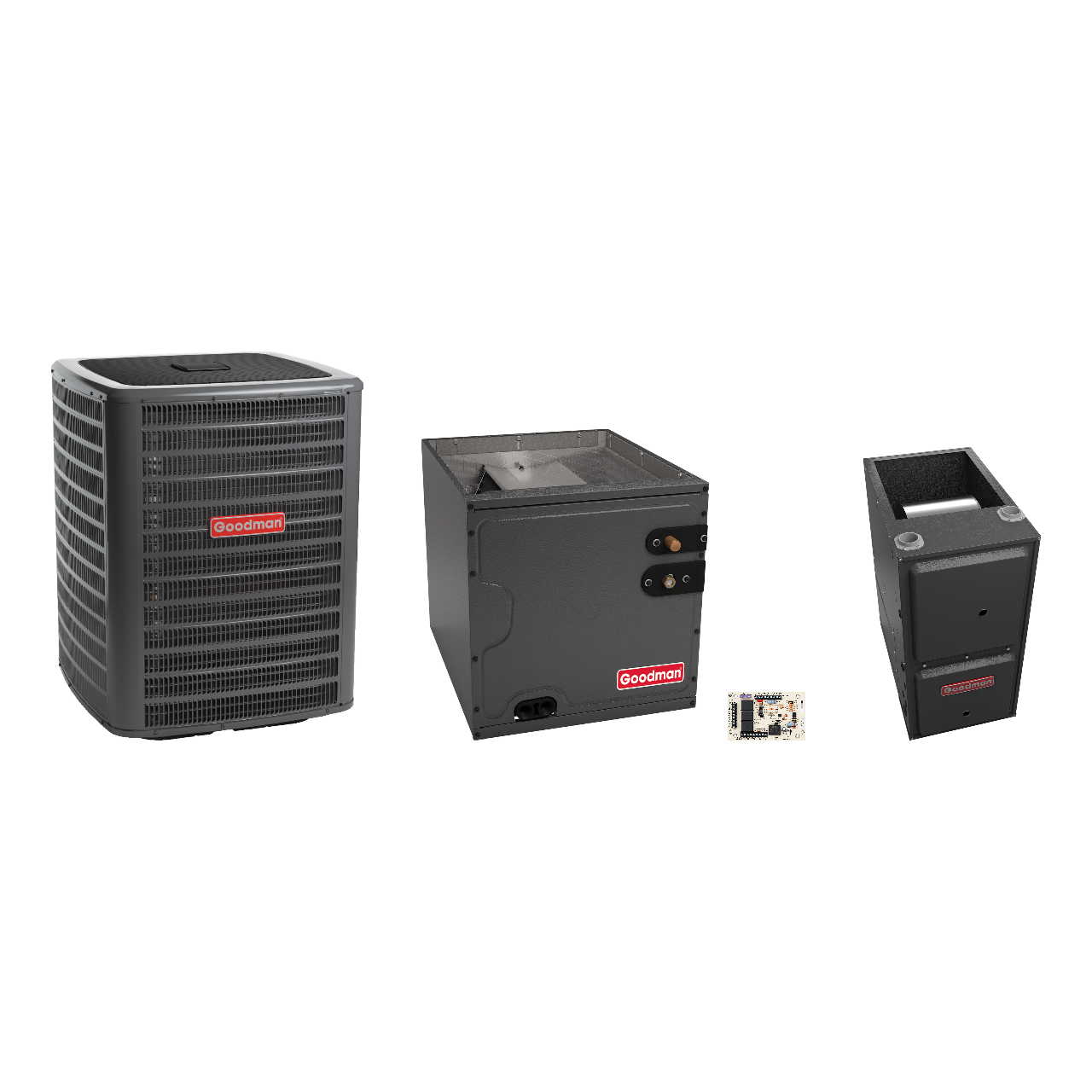 Goodman 2 Ton Heat Pump & Gas Furnace Dual Fuel System with AFE18-60A Kit