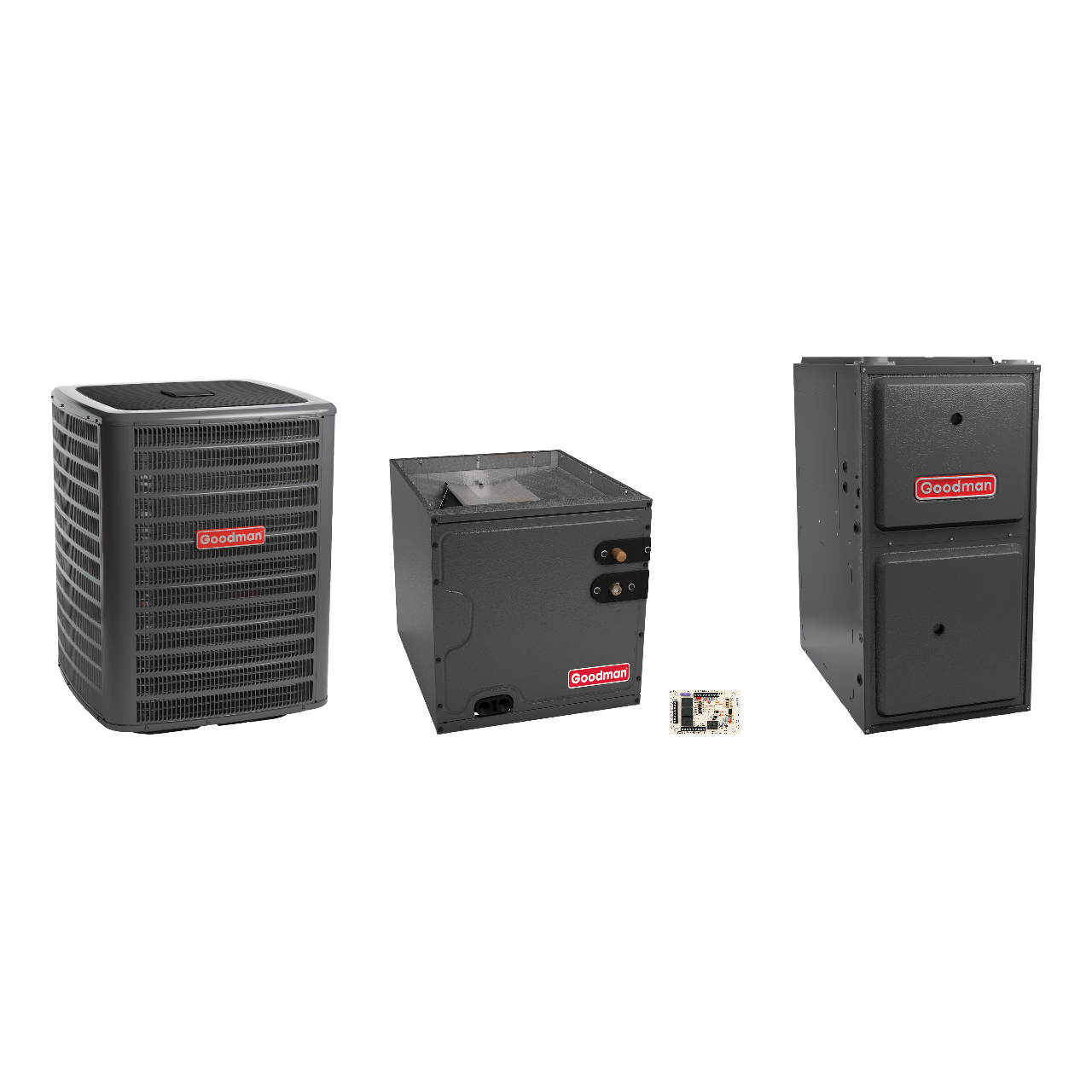 Goodman 2 Ton Heat Pump & Gas Furnace Dual Fuel System with AFE18-60A Kit