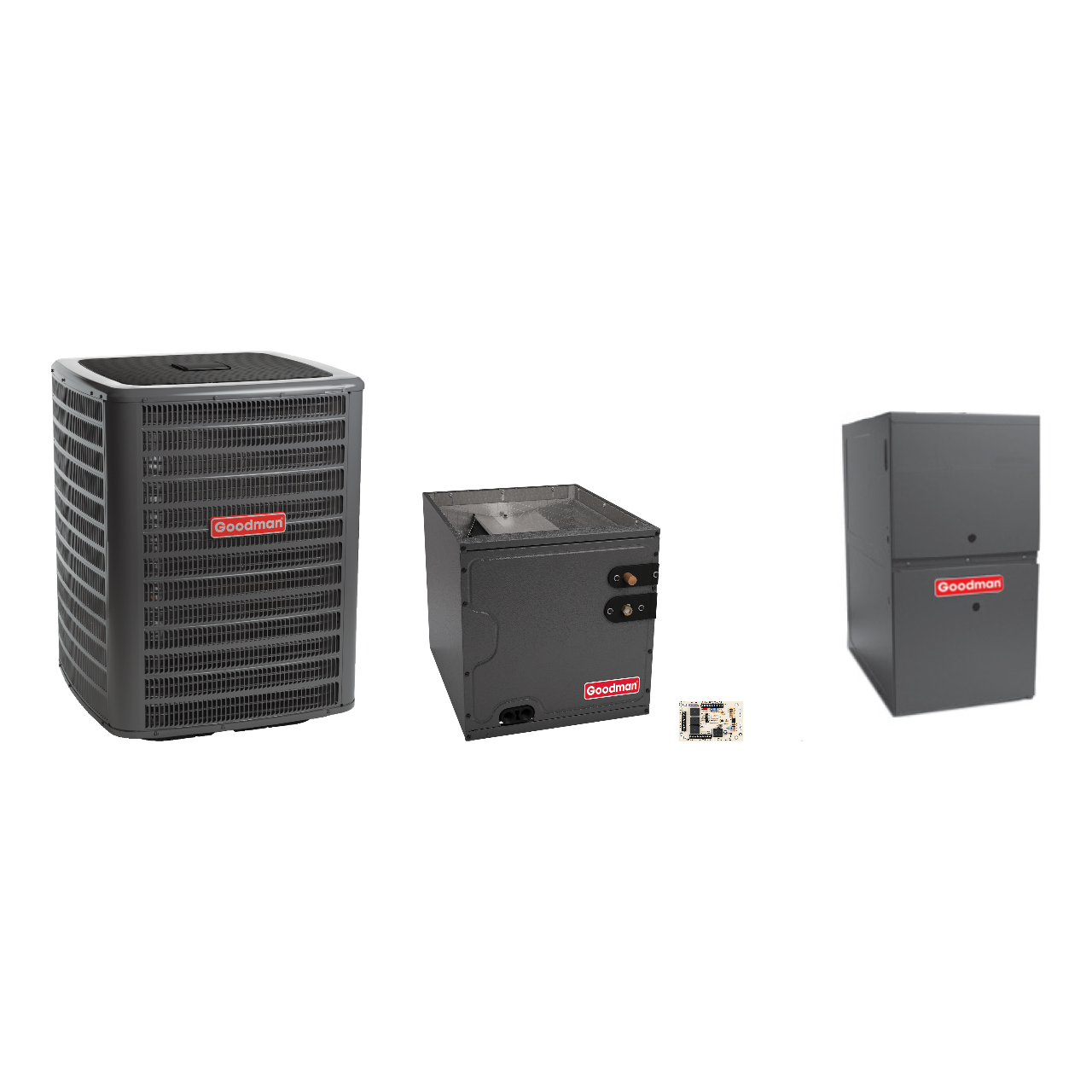 Goodman 2.5 Ton Heat Pump & Gas Furnace Dual Fuel System with AFE18-60A Kit