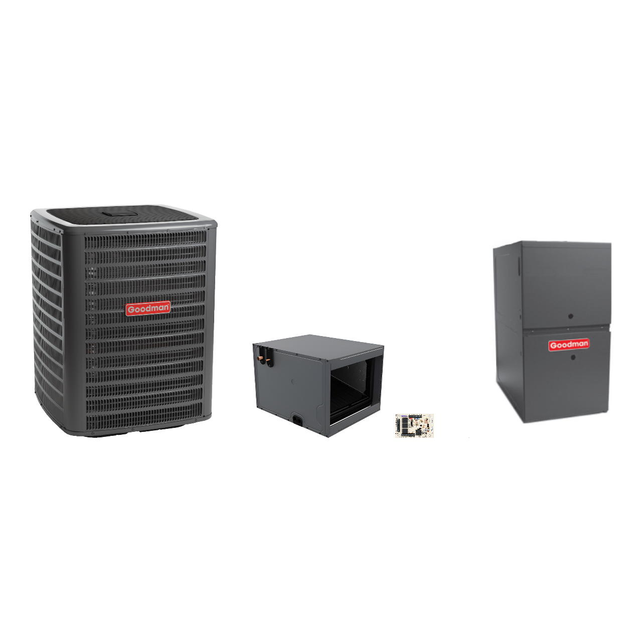 Goodman 2.5 Ton Heat Pump & Gas Furnace Dual Fuel System with AFE18-60A Kit