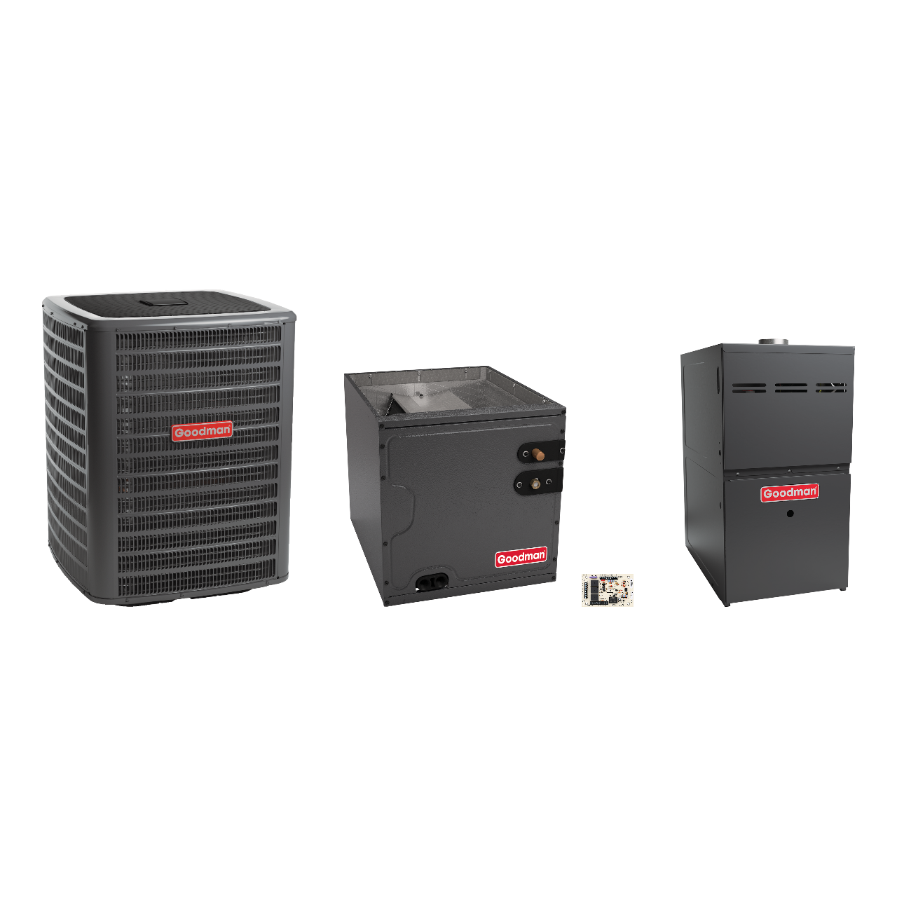 Goodman 2.5 Ton Heat Pump & Gas Furnace Dual Fuel System with AFE18-60A Kit
