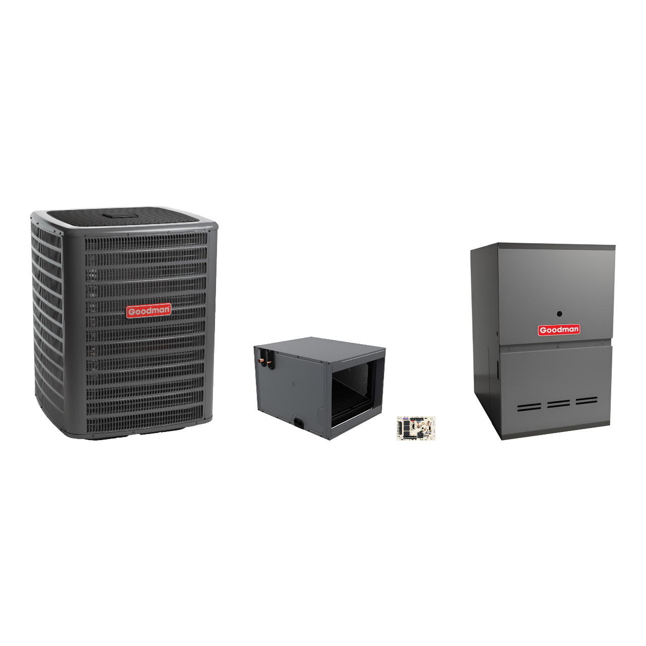 Goodman 2.5 Ton Heat Pump & Gas Furnace Dual Fuel System with AFE18-60A Kit