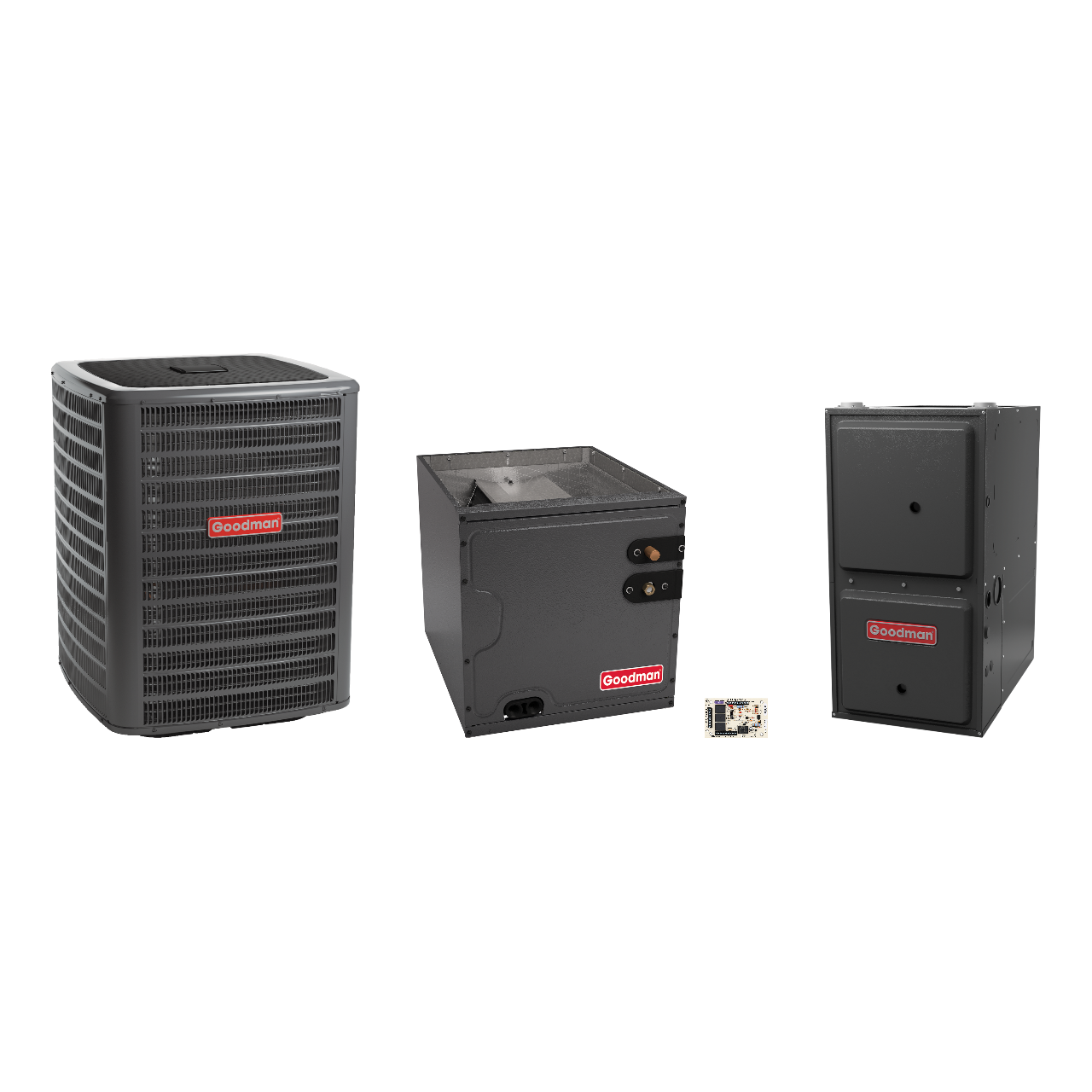 Goodman 2.5 Ton Heat Pump & Gas Furnace Dual Fuel System with AFE18-60A Kit