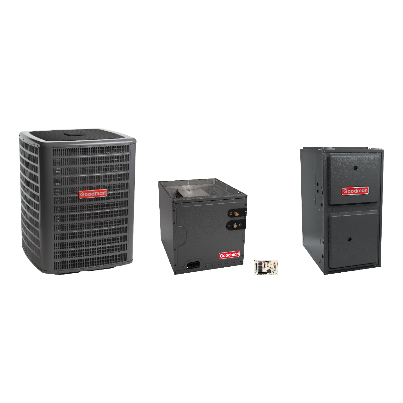 Goodman 2.5 Ton Heat Pump & Gas Furnace Dual Fuel System with AFE18-60A Kit