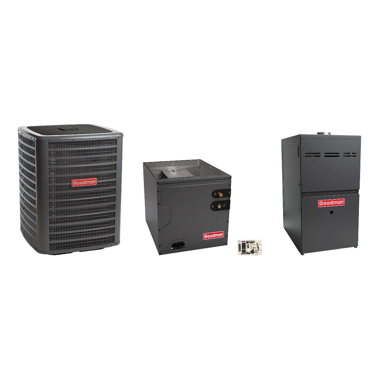 Goodman 3 Ton Heat Pump & Gas Furnace Dual Fuel System with AFE18-60A Kit