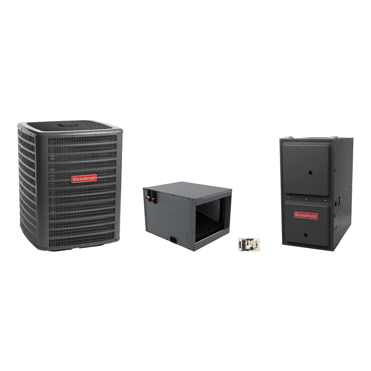 Goodman 2 Ton Heat Pump & Gas Furnace Dual Fuel System with AFE18-60A Kit