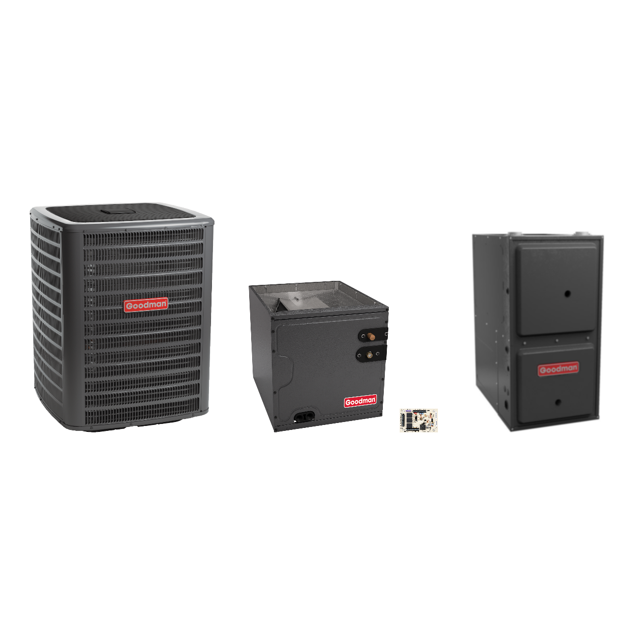 Goodman 2 Ton Heat Pump & Gas Furnace Dual Fuel System with AFE18-60A Kit