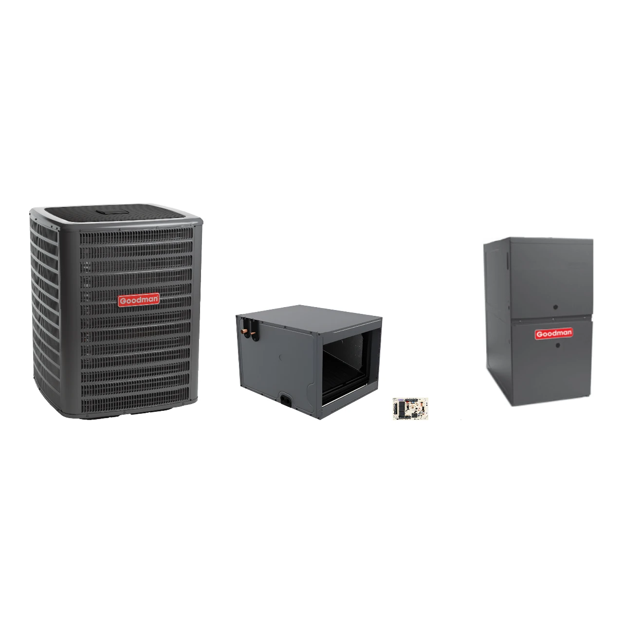 Goodman 2 Ton Heat Pump & Gas Furnace Dual Fuel System with AFE18-60A Kit
