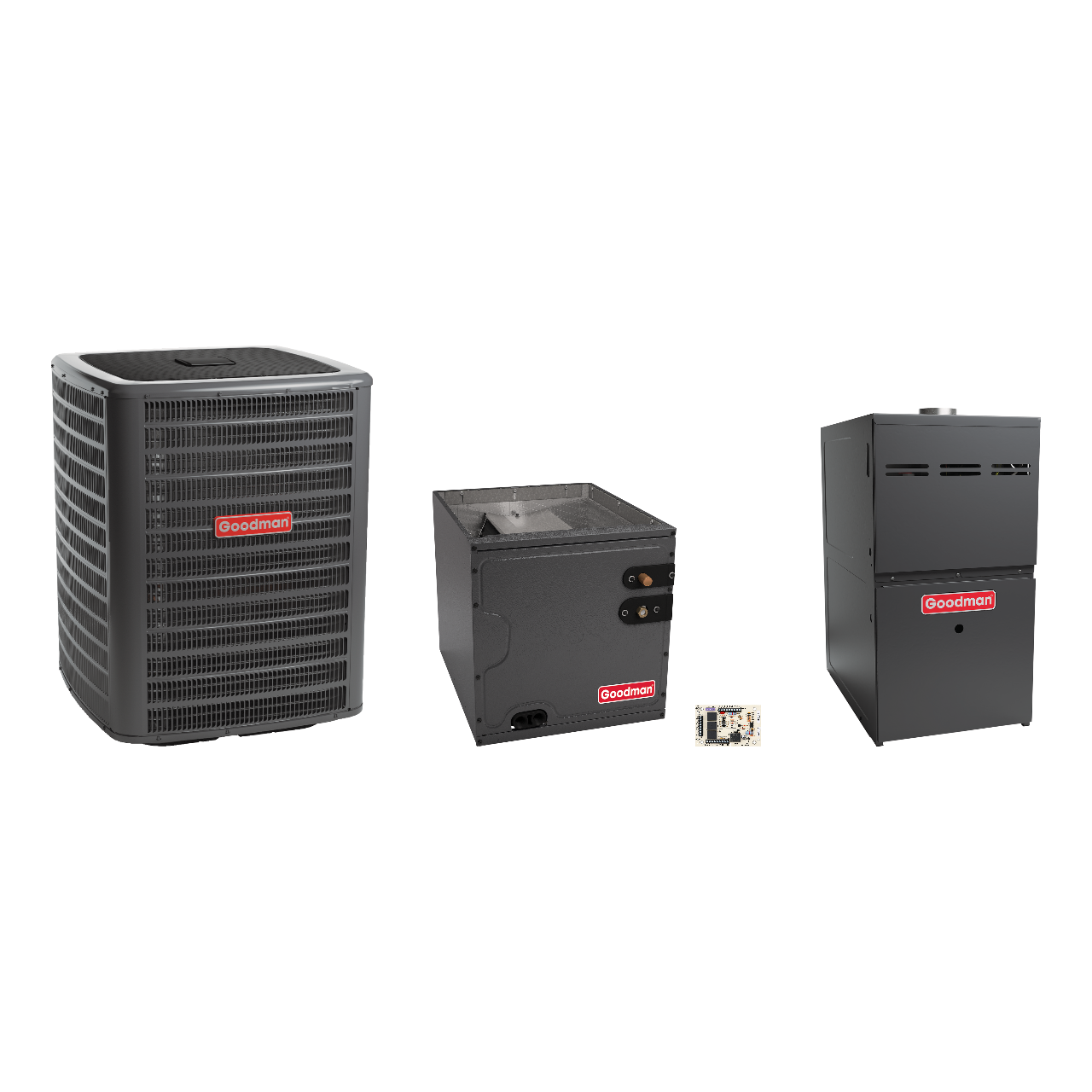 Goodman 2 Ton Heat Pump & Gas Furnace Dual Fuel System with AFE18-60A Kit