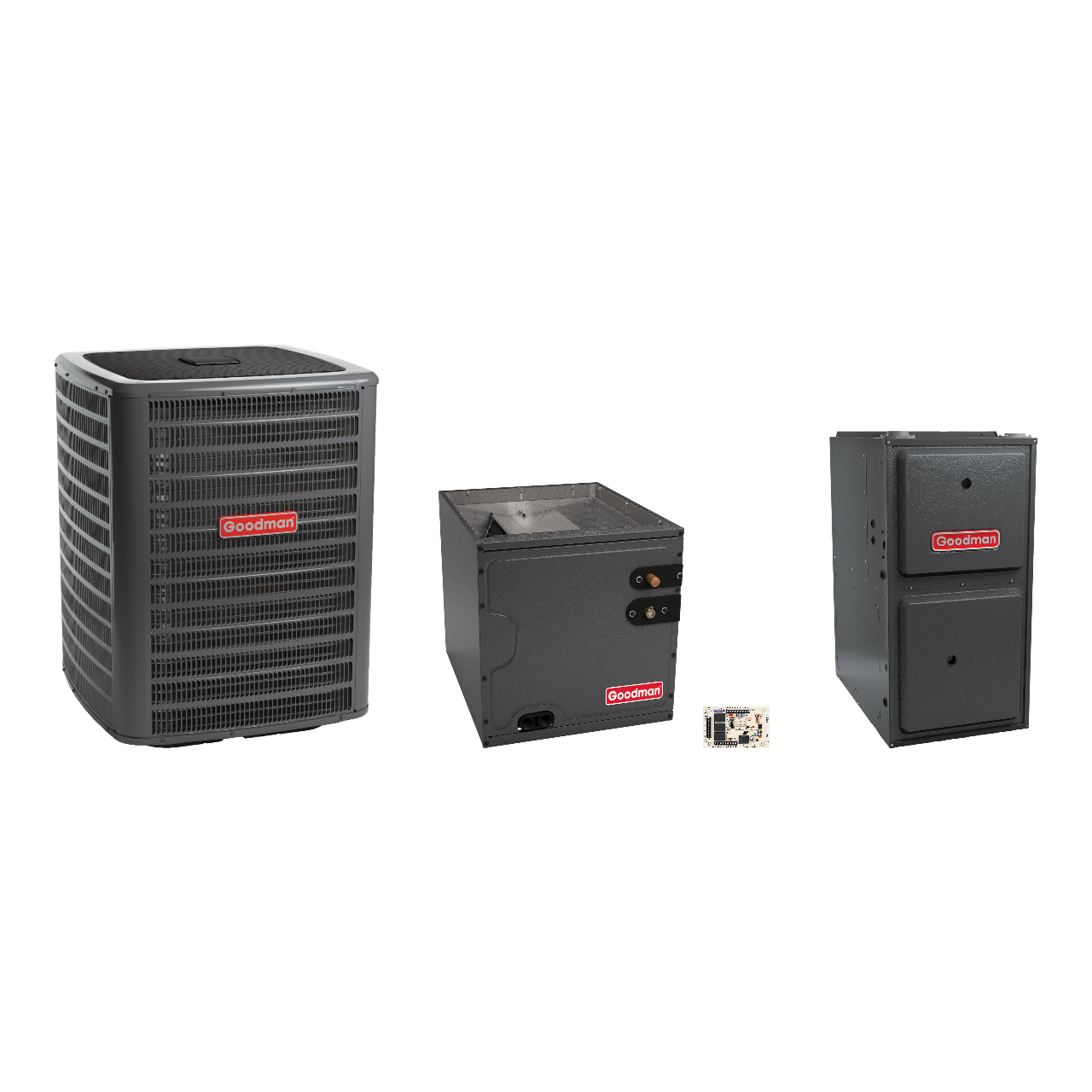 Goodman 2 Ton Heat Pump & Gas Furnace Dual Fuel System with AFE18-60A Kit
