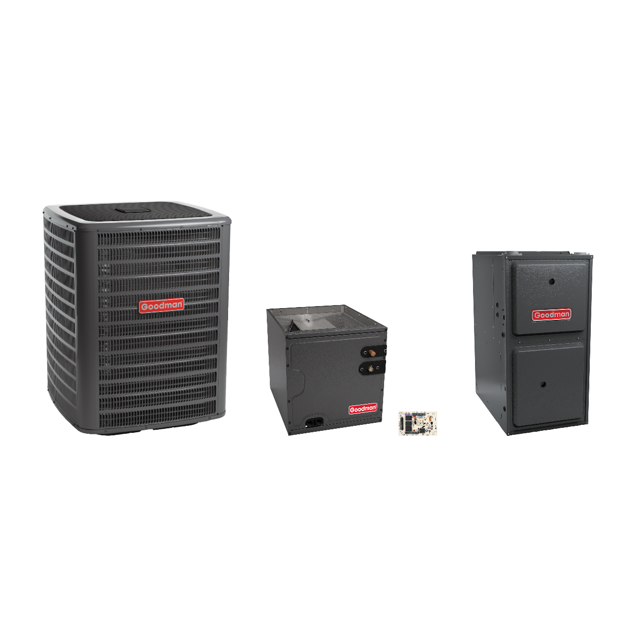 Goodman 2 Ton Heat Pump & Gas Furnace Dual Fuel System with AFE18-60A Kit