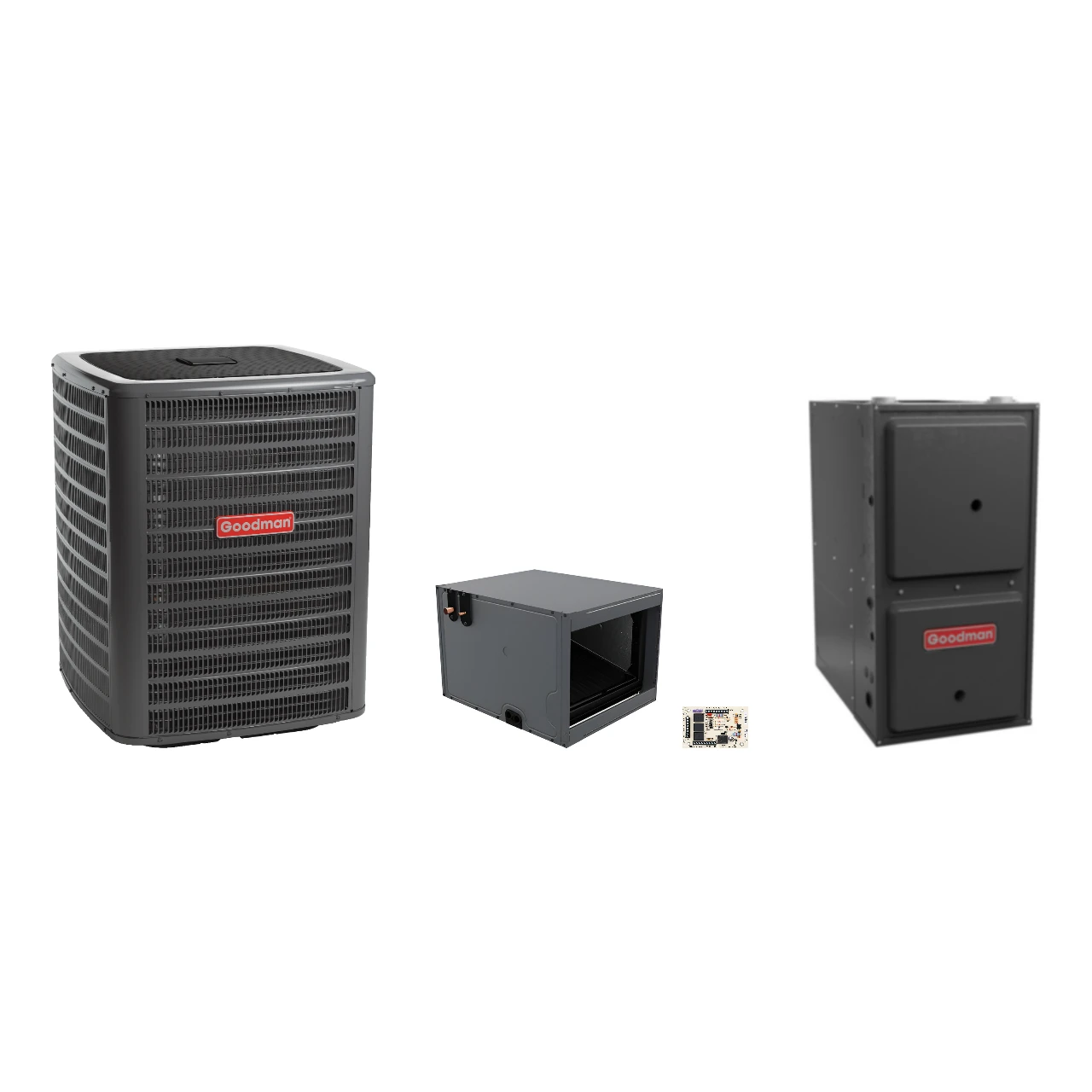 Goodman 2 Ton Heat Pump & Gas Furnace Dual Fuel System with AFE18-60A Kit
