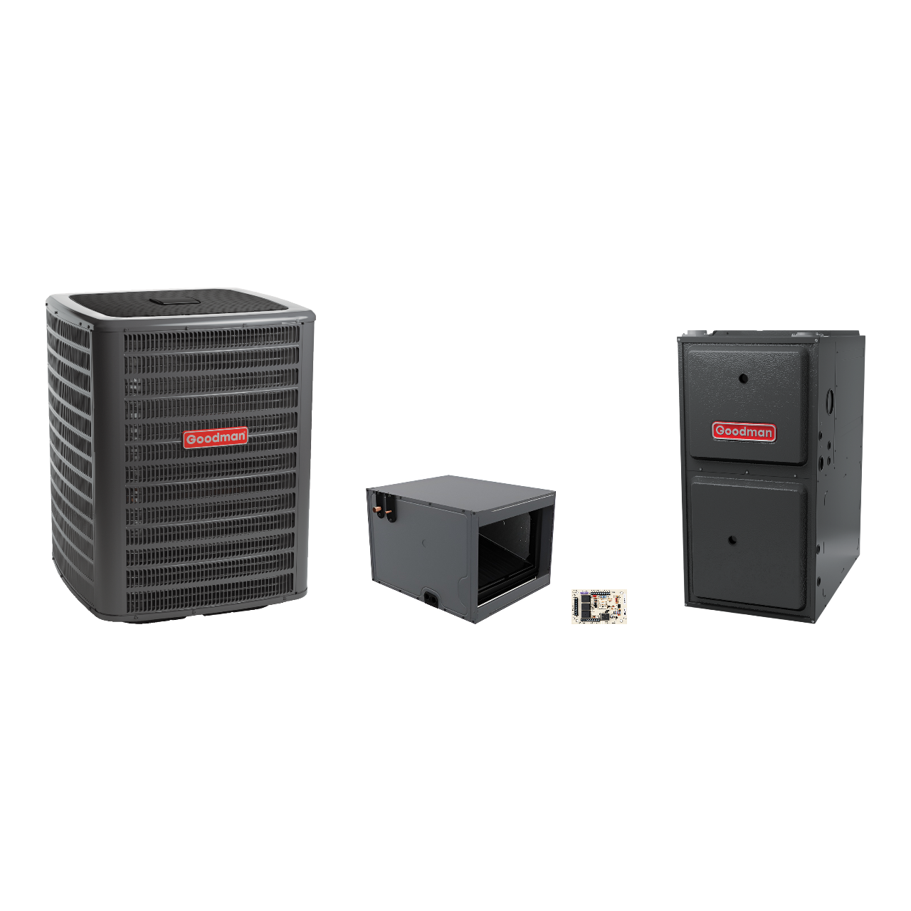 Goodman 2 Ton Heat Pump & Gas Furnace Dual Fuel System with AFE18-60A Kit