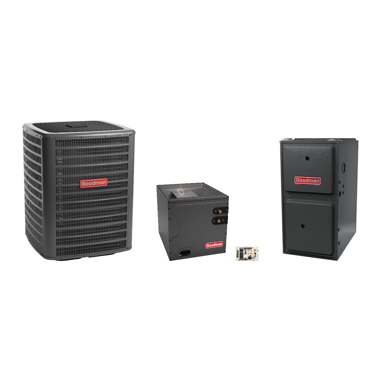 Goodman 2 Ton Heat Pump & Gas Furnace Dual Fuel System with AFE18-60A Kit