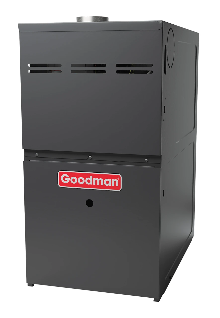 Goodman 100,000 BTU 80% AFUE Gas Furnace Low Nox Upflow/Horizontal Single Stage up to 5 Ton 21" W, model GR9S801005CX