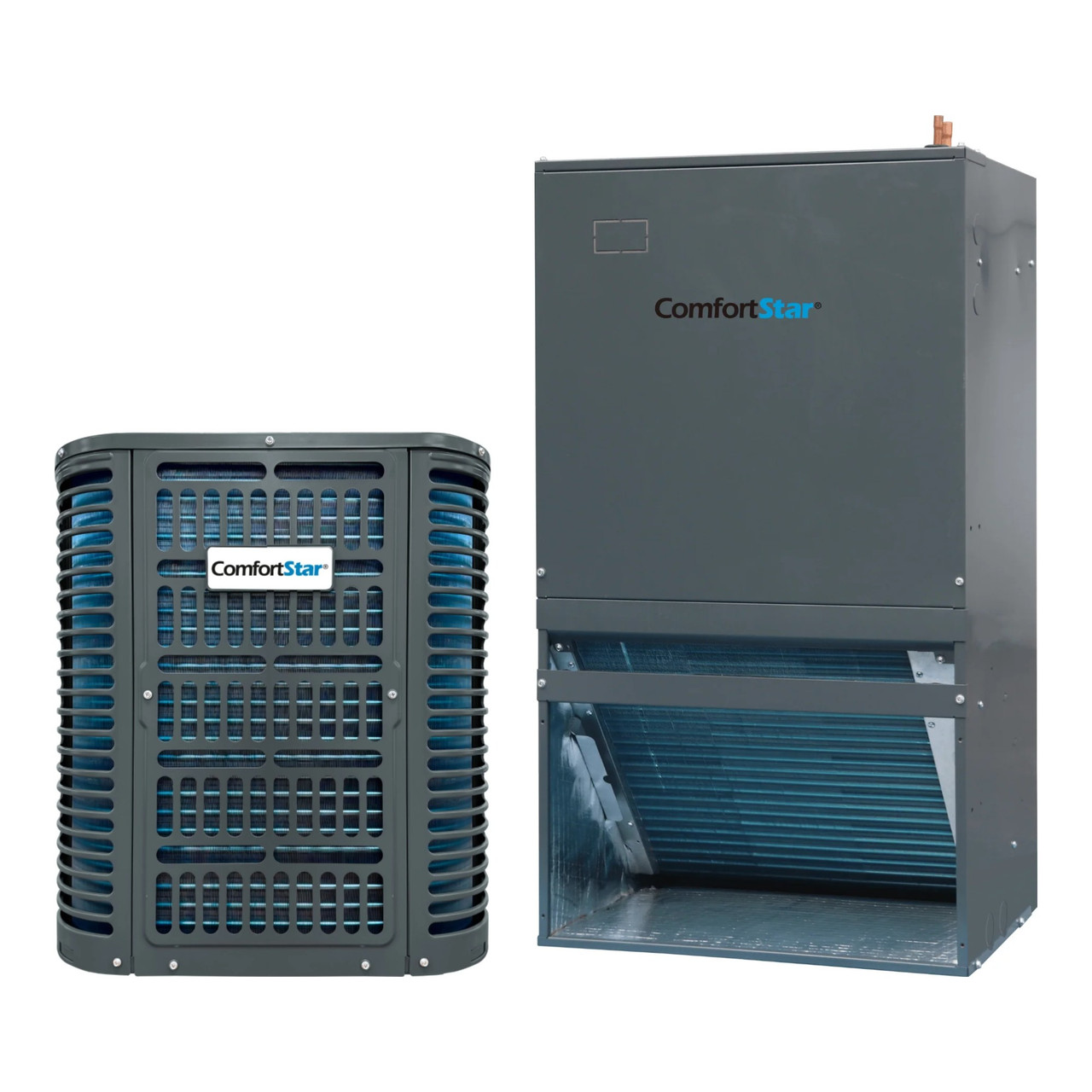 Comfortstar BAH6 3 Ton 14.3 SEER2 Heat Pump Split System with Wall-Mounted Front Return Air Handler with ECM Motor R454B