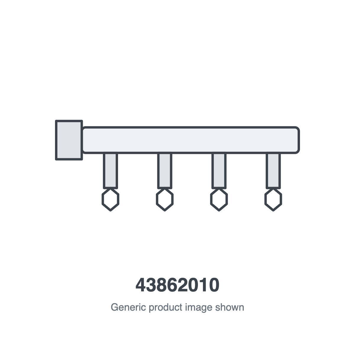 Sunstar 43862010 Gas Manifold (1 Outlet) - generic product illustration