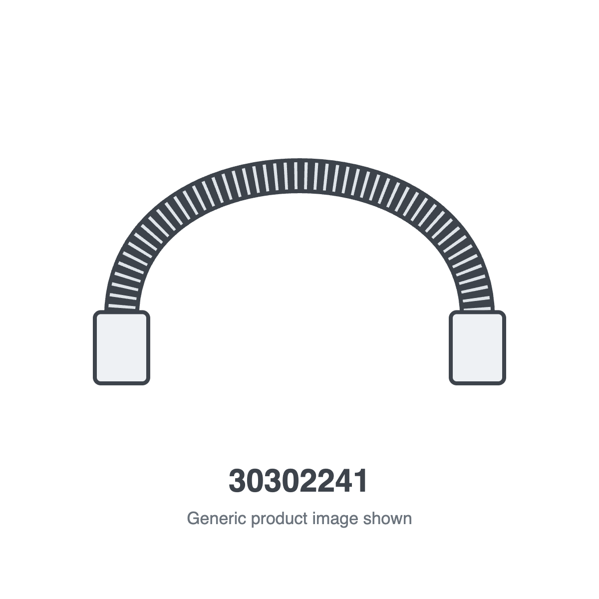 Sunstar 30302241 Black Powder-Coated Stainless Steel Gas Connector 1/2" x 24" - generic product illustration