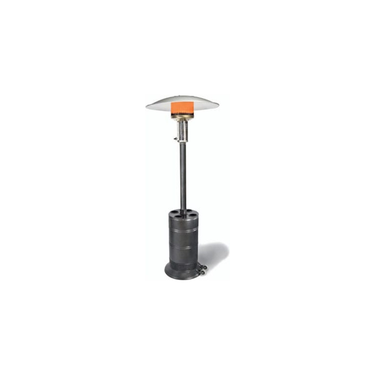 Sunstar PHJ40-L6 40,000 BTU hammertone black propane standing patio heater, full view