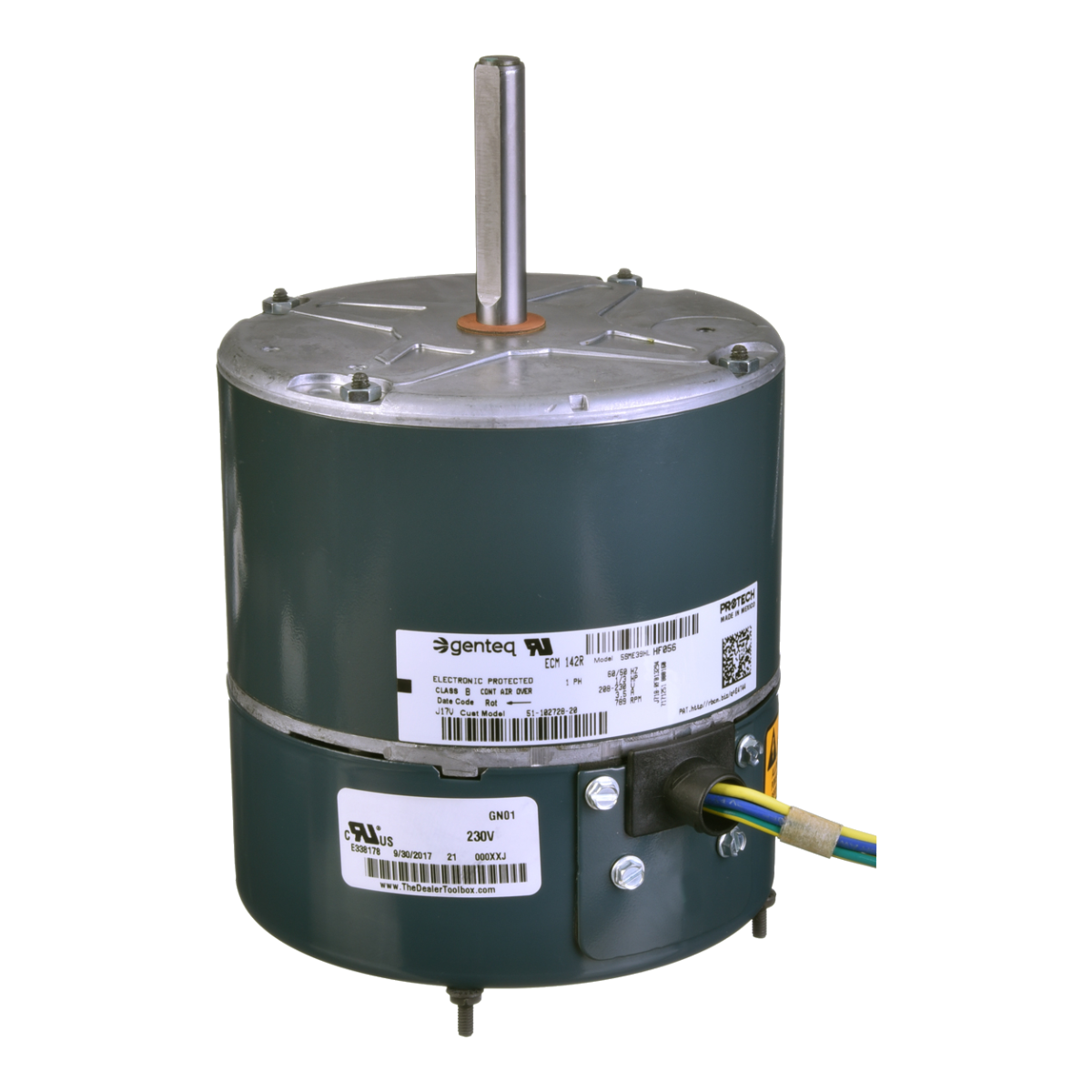 ProTech 1/3 HP ECM Condenser Fan Motor - 208-230V, 789 RPM, Variable Speed, CCW – 51-102728-20