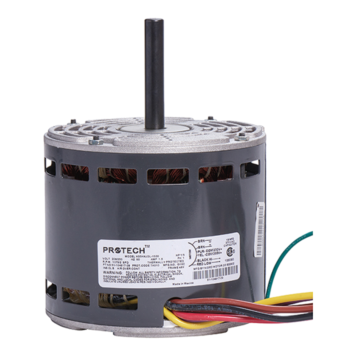 ProTech 1/5 HP Direct Drive Blower Motor - 208-230V, 1075 RPM, 2-Speed, CCW – 51-104817-09