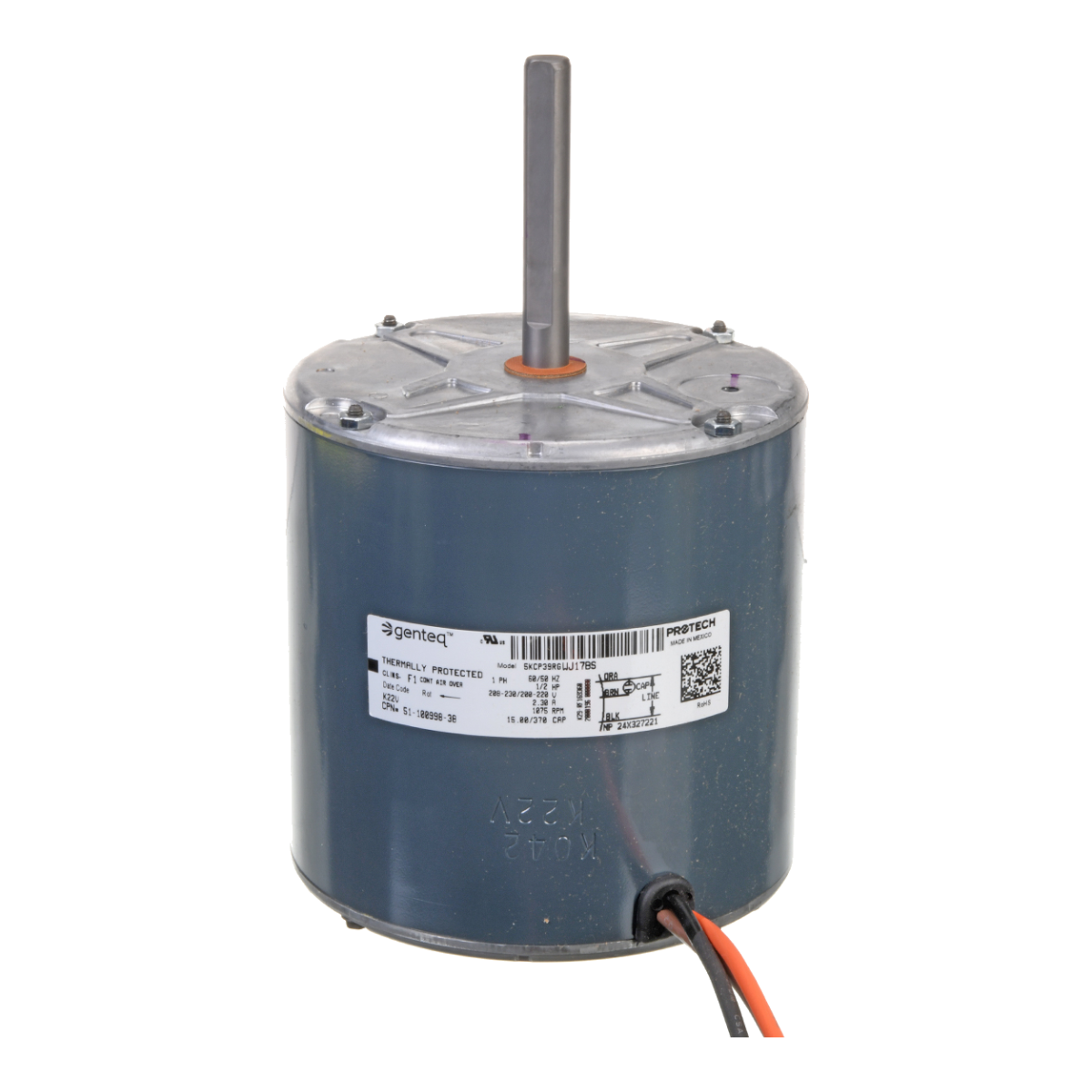ProTech 1/2 HP Condenser Fan Motor - 208-230V, 1075 RPM, 1-Speed – 51-100998-38