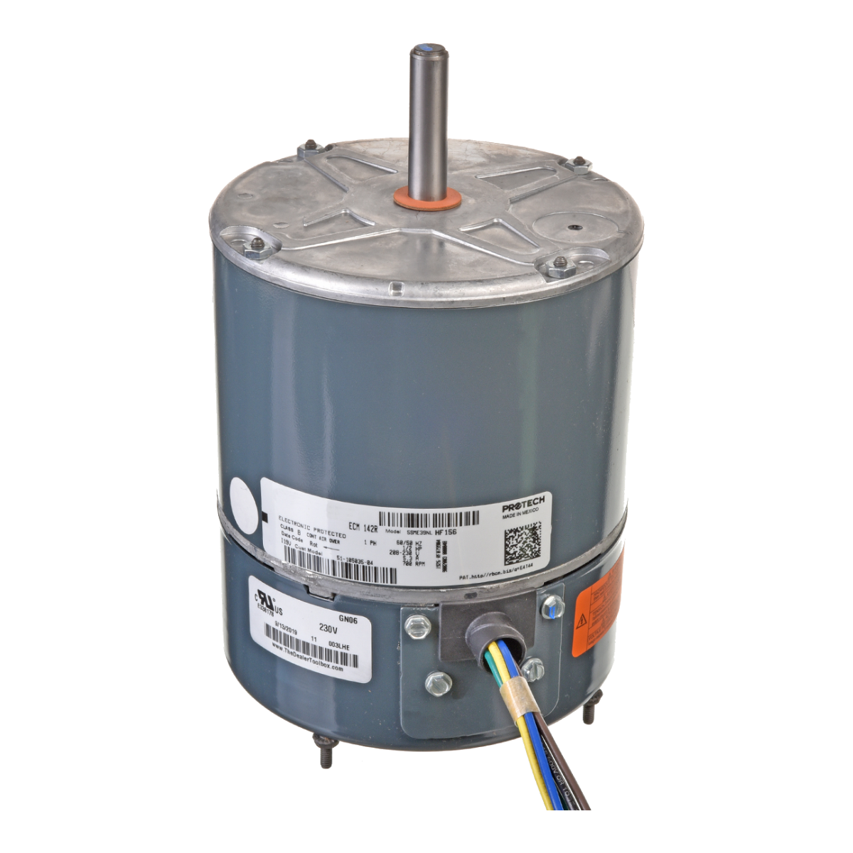 ProTech 1/2 HP ECM Condenser Fan Motor - 230V, Variable Speed, CCW – 51-105035-04
