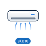 9,000 BTU Mini Splits (300-400 Sq Ft)