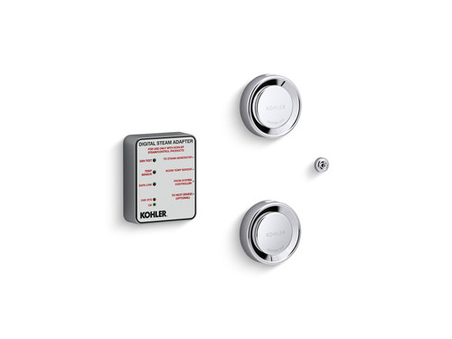 KOHLER Invigoration Tandem Digital Steam Adapter Kit for DTV+ & Anthem+ with 2 Round Steamheads in Polished Chrome