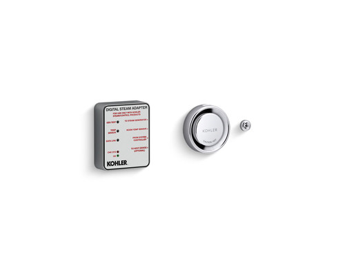 KOHLER Invigoration Digital Steam Adapter Kit for DTV+ & Anthem+ with Round Steamhead in Polished Chrome
