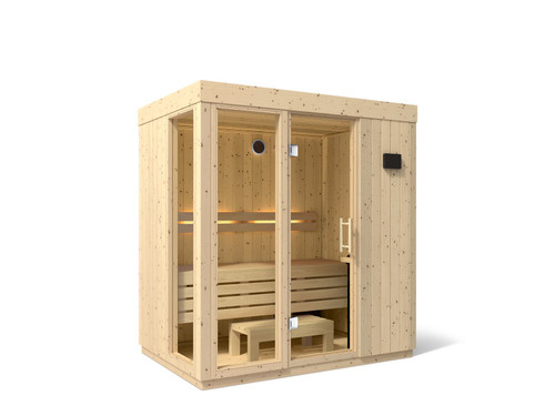 KOHLER C1 Three-Person Medium Indoor Sauna With Floor in Scandinavian Spruce
