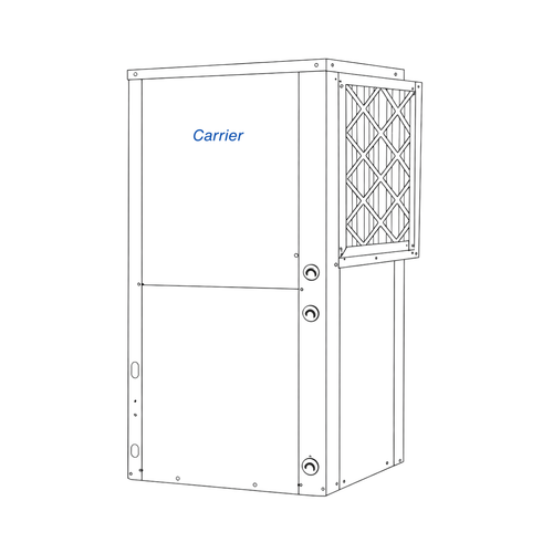 Carrier 3 Ton Water Source Heat Pump Package Unit Right Return Air | 50WCE036LBB3VJBA