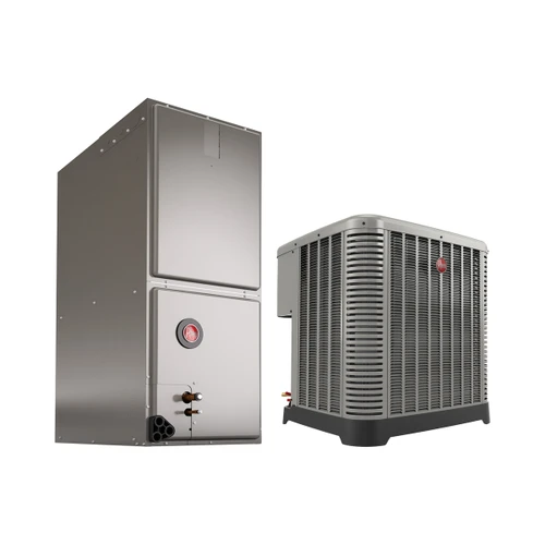 Rheem 1.5 Ton 17,100 BTU 14.3 SEER2 Air Conditioner Split System R454B | RA14AY18AJ1NALHP RH1AY2417STANNJ - complete matched equipment bundle
