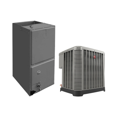 Rheem 4 Ton 45,500 BTU 14.8 SEER2 Air Conditioner Split System R454B | RA14AY48AJ1NALHP RH2TY4824STANNJ - complete matched equipment bundle