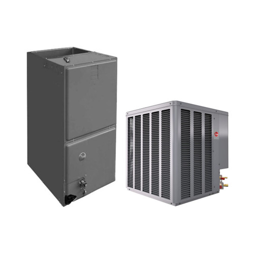 Rheem Select Series 1.5 Ton 15.2 SEER2 Air Conditioner Split System with Multi-Position ECM Constant Torque Air Handler R454B – WSA14AY18AJ1NA RH2TY2417STANNJ – complete system