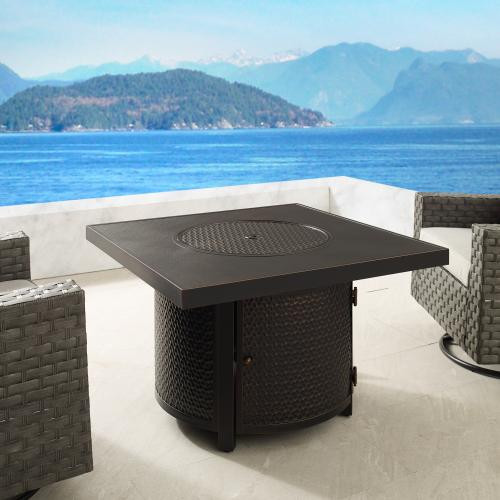Firesense 55,000 BTU Clayton Square Aluminum LPG/NG Fire Pit | 63227