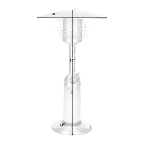 Firesense Stainless Steel Table Top Patio Heater, model 60262