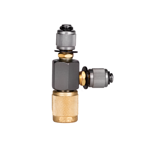 Appion CTEE14 1/4" MegaSeal Low-Loss Charging T-Fitting with Gauge Side Port