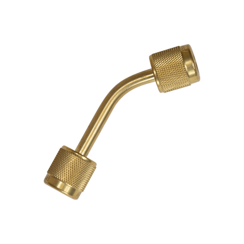 Appion VFL45L MegaSeal 4" 45° Vacuum-Rated Connector with (2) 1/4" Female Flare Swivels