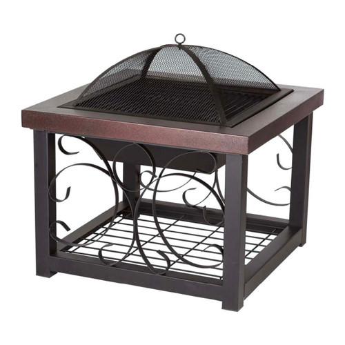 Firesense Hammer Tone Bronze Finish Cocktail Table Fire Pit, model 61331