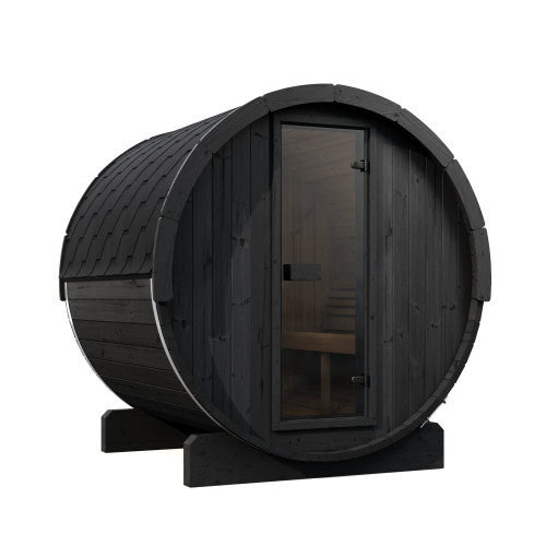 SaunaLife Model E7B Ergo Series Outdoor Sauna Barrel Kit, Paint Included, Up to 4 Persons