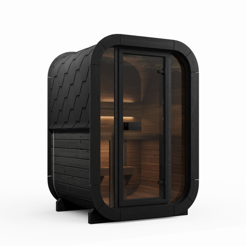 SaunaLife Model CL3GB Cube Luxury Series Outdoor Home Sauna Kit, Paint Included, Up to 2 Persons