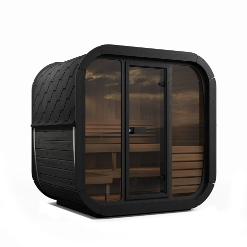 SaunaLife Model CL5G Cube Luxury Series Outdoor Home Sauna Kit, Up to 4 Persons