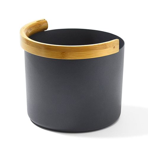 KOLO Sauna Bucket with Curved Handle, Bamboo/Aluminum, 1.3 Gal