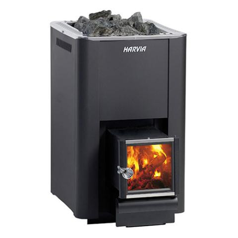 Harvia Pro Series 24.1kW Wood-Burning Sauna Stove w/Exterior Feed