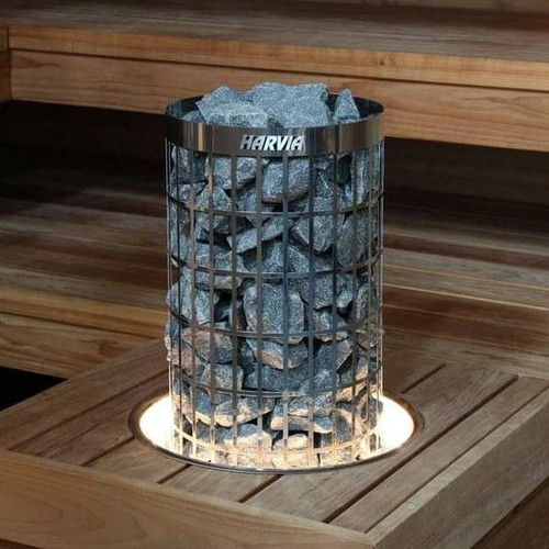 Harvia Embedding Flange w/ LED-Lighting for Cilindro Half Series 11kW Sauna Heater