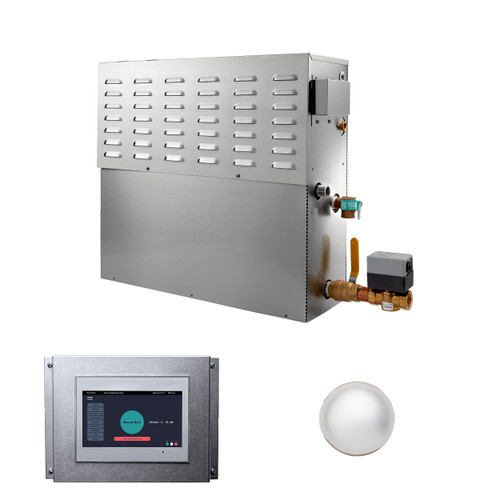 Mr. Steam CX 15 kW Steam Generator with Integrated Control and Commercial Steamhead