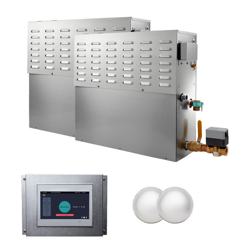 Mr. Steam CX 60 kW Steam Generator with Integrated Control and Commercial Steamhead